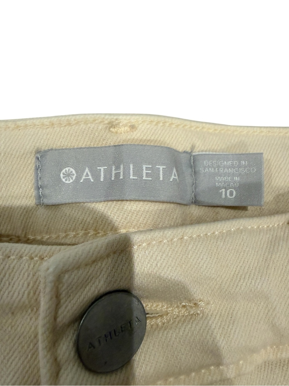 Athleta Flex Straight Leg Ankle Jean in Bone - Size 10 - Picture 2 of 11